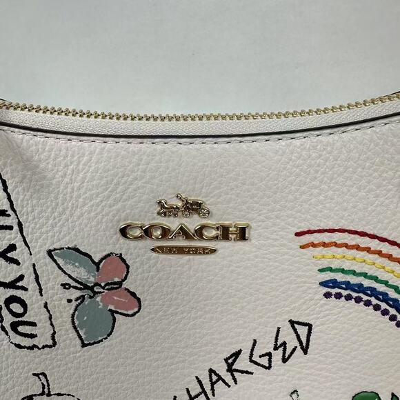 Coach Teri Shoulder & Crossbody Bag With Sketch Print In Chalk Multi CAK17 NWT - Picture 12 of 14